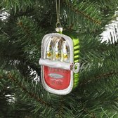 House of Seasons Sardientjes in Blik Kerst Ornament - L8,5 x B3 x H12 cm - Zilver