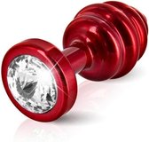 Geribbelde butt plug Rood 30 mm Diogol 71618