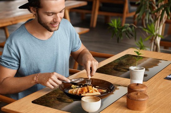 Set de table - Cerf - Brume - Automne - 45x30 cm - 6 pièces