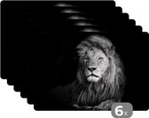 LAMAME Wolf Huilend bij de Maan gedrukte pvc Geweven Placemat Decoratieve Tafel Mat Thermische Geïsoleerde Lijstbeschermer