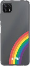 6F hoesje - geschikt voor Samsung Galaxy A22 5G -  Transparant TPU Case - #LGBT - Rainbow #ffffff