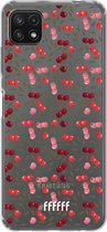 6F hoesje - geschikt voor Samsung Galaxy A22 5G -  Transparant TPU Case - Cherry's #ffffff