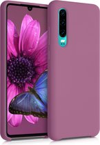 kwmobile telefoonhoesje voor Huawei P30 - Hoesje met siliconen coating - Smartphone case in donkerroze