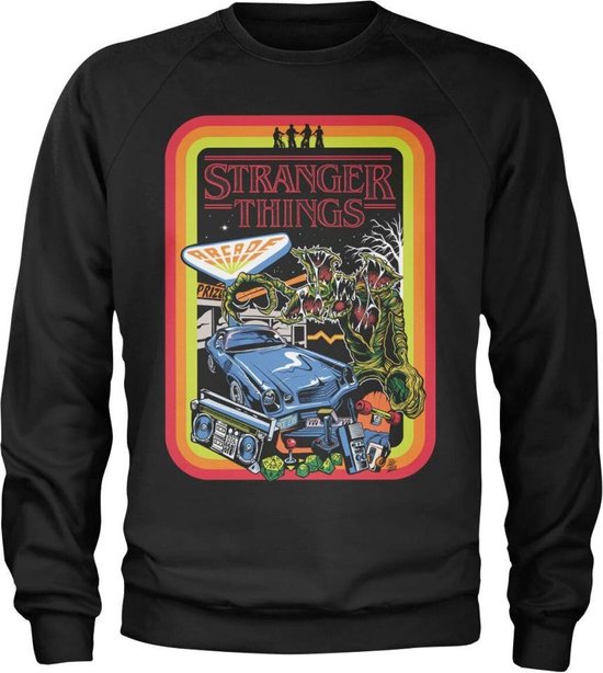Stranger Things Sweater/trui Retro Poster Zwart