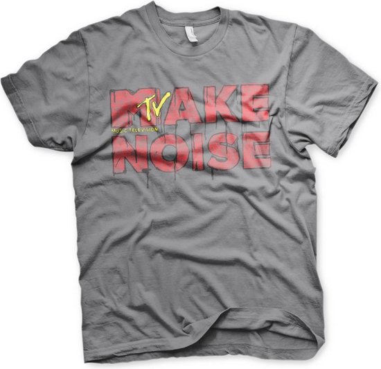 MTV Heren Tshirt -M- Make Noise Grijs