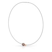 Collier vier kogeltjes Mat|Rose C238R