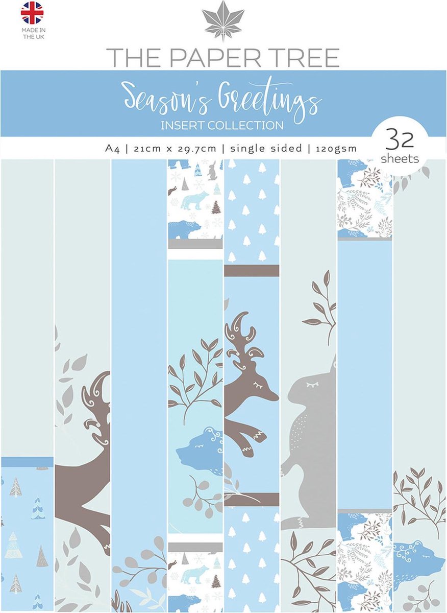 The Paper Tree Decoratief papier - Season's Greetings - 32 vellen - A4
