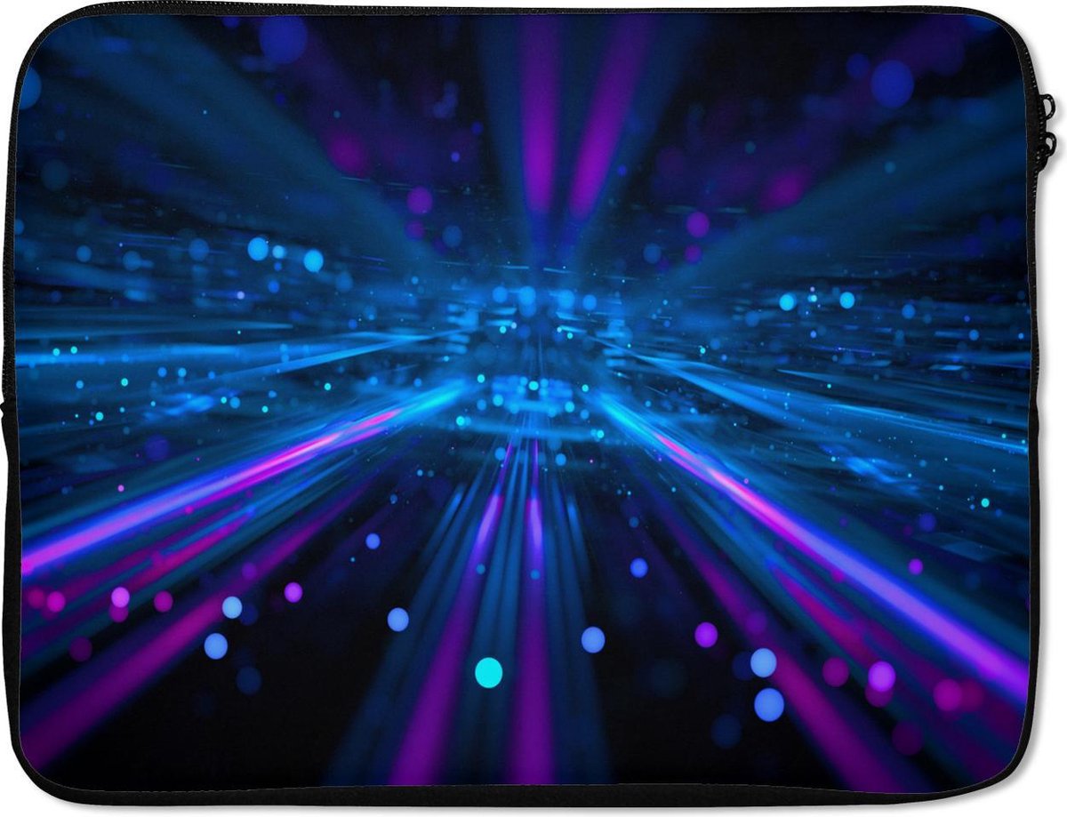 Laptophoes 14 inch 36x26 cm - Informatica - Macbook & Laptop sleeve Abstract licht - Laptop hoes met foto
