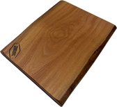 Snijplank- houten broodplank - borrelplank - houten serveerplank- gestoomd beuken - afmeting 35 x 30-27 x 2 cm - behandeld met minerale olie - 1 stuks