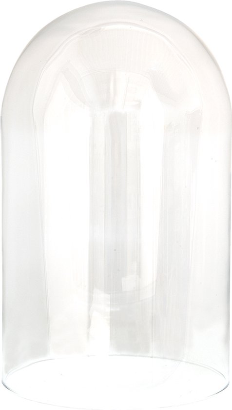 HAES DECO - Decoratieve glazen stolp zonder onderzetter, diameter 23 cm en hoogte 39 cm - ST6GL3550HS