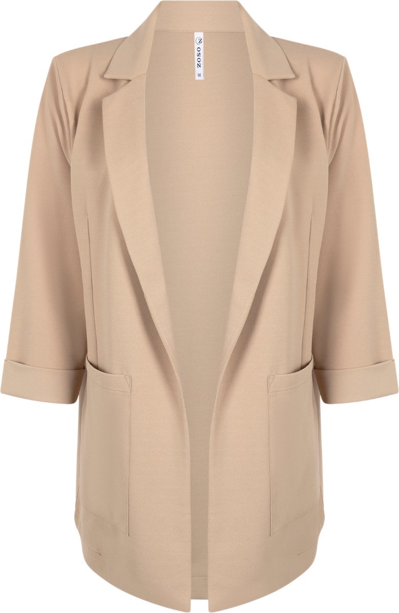 ZOSO 231 Wonder Crepe Fabric Jacket Sand
