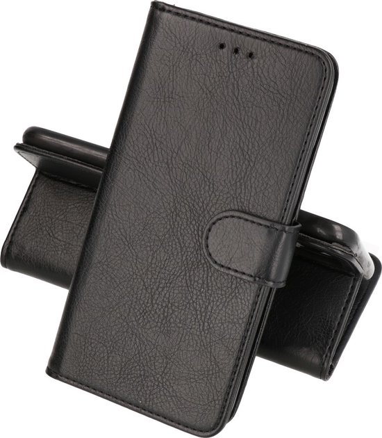 Business Book Case Phone Case - Étui portefeuille - Convient pour Oppo A17 - Zwart