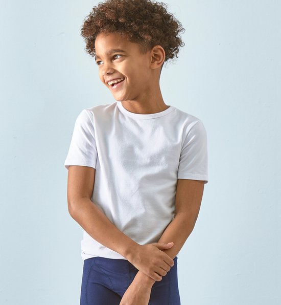 Little Label - Sous- Sous-vêtements Garçons - T-shirt - 3 Pièces - - Modèle Basic T-shirt Discount Set - Wit - Maillot de corps Garçons - Taille 122-128 - Katoen BIO doux