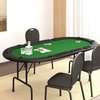 Afbeelding van het spelletje vidaXL Pokertafel voor 10 spelers inklapbaar 206x106x75 cm groen