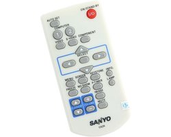 Afstandsbediening geschikt voor de SANYO PLC-XU301A beamer, vervangt CXZR / 645-099-3213