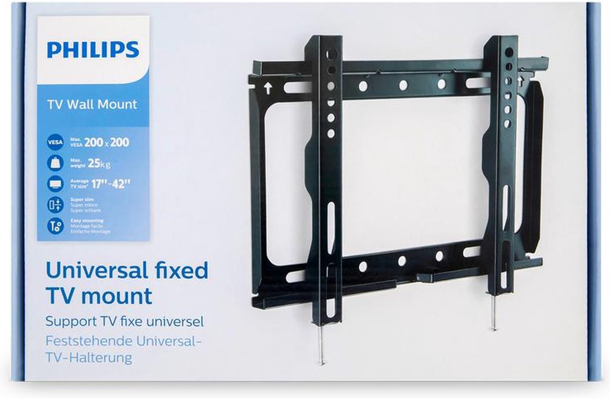 Philips Universele TV Muurbeugel 17 t/m 42 inch TV Beugel voor Curved TV