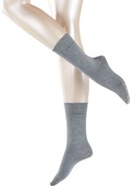 Esprit Basic Pure 2-Pack duurzaam organisch katoen multipack sokken dames grijs - Maat 35-38