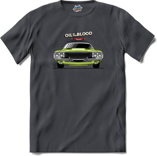 Foto: Oil in the blood auto cars retro t shirt unisex mouse grey maat s