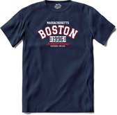 Boston 1996| Boston - Vintage - Retro - T-Shirt - Unisex - Navy Blue - Maat XXL