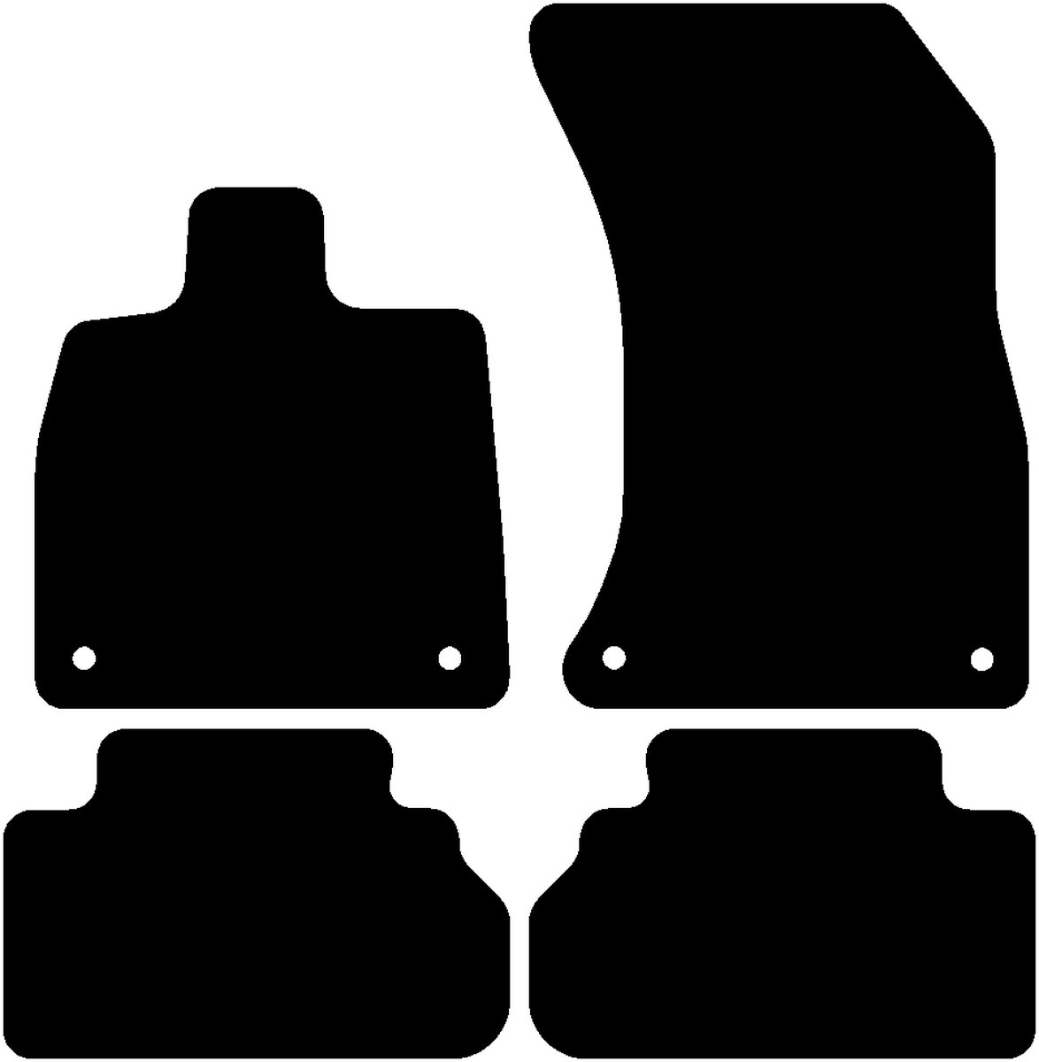 Automatten voor DS 4 2021 - 2025 | Kovvar DuoGrip Rubber