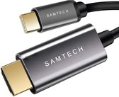 SAMTECH USB C naar HDMI nylon - Ultra 4K @60hz - HDMI Switch - 1.80 meter - Aluminium
