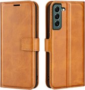 Lunso - Geschikt voor Samsung Galaxy S23 Plus / S23+ - cover bookcase hoes - Cognac