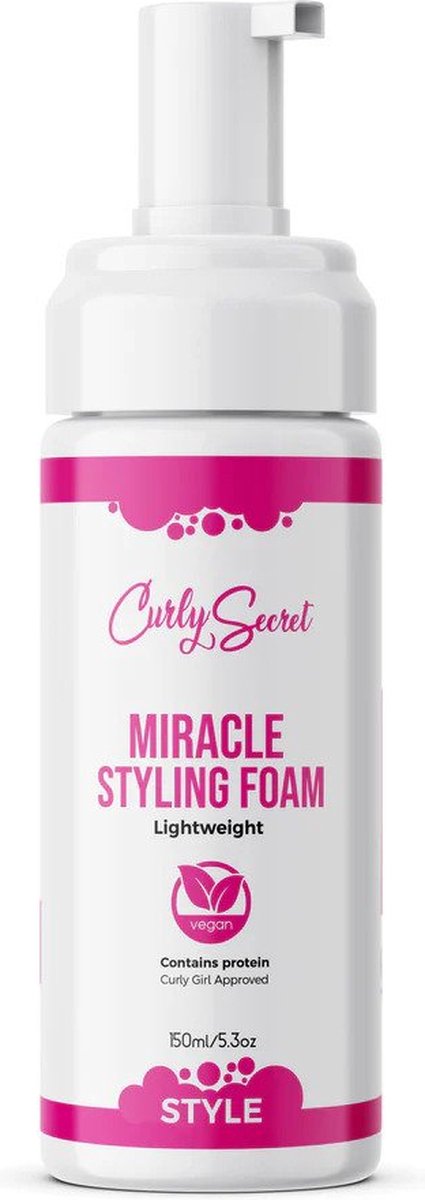 Curly secret - Haarmousse - miracle styling foam - lichtgewicht - Krullen - cg methode - krullend haar