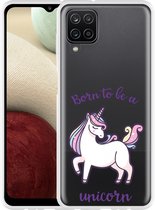 Hoesje Geschikt voor Samsung Galaxy A12 Born to be a Unicorn