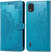iMoshion Hoesje Met Pasjeshouder Geschikt voor Nokia C2 2nd Edition - iMoshion Mandala Bookcase - Turquoise