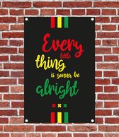 Ajax poster 70x100cm - Three Little Birds poster - Every Little Thing is Gonna Be Alright - Cadeau - Tuindoek - Tuinposter - Tuin decoratie - Poster ajax - veranda decoratie - wanddecoratie - cadeau man - valentijn cadeau - winter - herfst