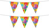 Haza Vlaggetjes 4 jaar - leeftijd verjaardag - 2x stuks - plastic 10m