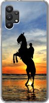 Coque Samsung Galaxy A32 5G - Cheval - Ciel - Ombre - Coque de téléphone en Siliconen