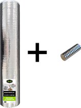 Ace Verpakkingen - Radiatorfolie inclusief 12 sterke magneten - 500cm × 50cm - Isolatie achter radiator - Verlaag je gasverbruik - Makkelijk en snelle bevestiging - Dubbele isolatie - 50cm × 5m - 2.5m²