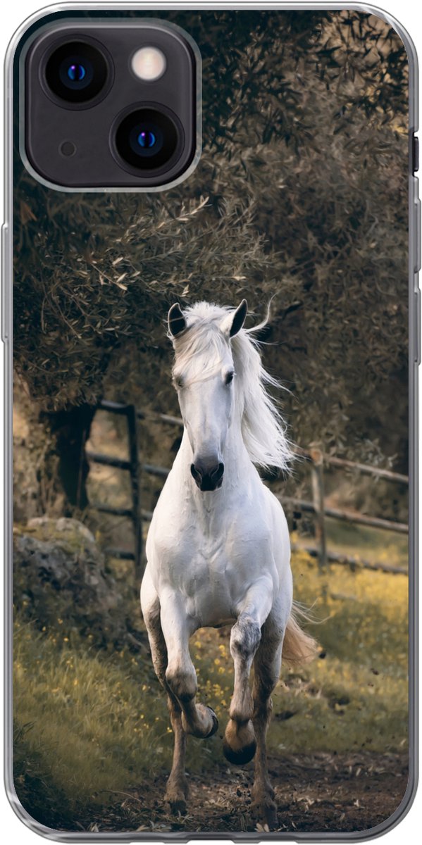 Telefoonhoesje Geschikt voor iPhone 13 hoesje - Paard - Natuur - Modder - Siliconen Telefoonhoesje Telefoonhoesje