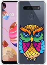 LG K51S Hoesje Colorful Owl Artwork - Designed by Cazy