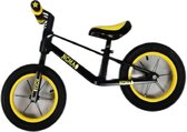 Loopfiets - kindersportbalans fiets - Fiets zonder pedaal - competitieve kindersportbalans fiets - 12 inch - voor kinderen van 2 3 4 5 6 7 jaar voor jongens en meisjes - Verstelbare stoel - Luchtbanden - Comfortabel en zeer licht - Zwart en Geel