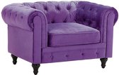 CHESTERFIELD - Chesterfield fauteuil - Paars - Fluweel
