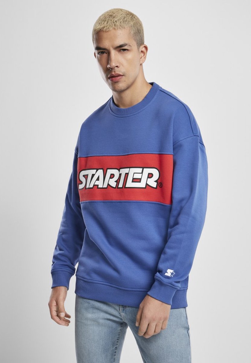 Starter Black Label Sweater/trui -2XL- Color Block Blauw