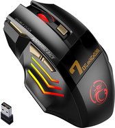 TechU™ Gaming Muis – Draadloze Bluetooth Muis – Ergonomische Computer Muis – Met RGB Backlight – Stille Muis voor PC en Laptop