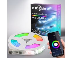 B.K.Licht - RGBIC LED Strip - 5 meter - smart WiFi - USB - muzieksensor - lopende verlichting - slimme verlichting - met App
