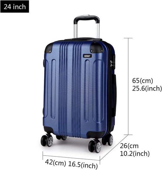 Ensemble de voyage Kono : 2 valises et 1 sac, livraison offerte