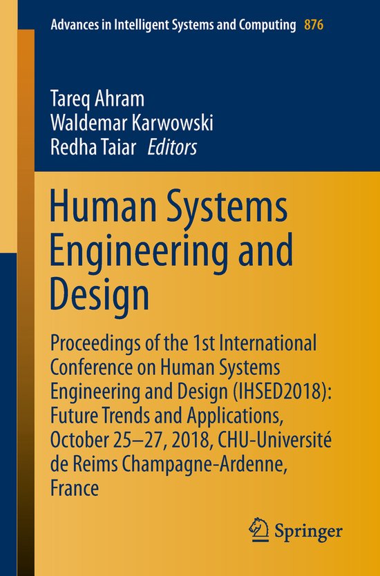 Advances in Intelligent Systems and Computing876- Human Syst ... - cover