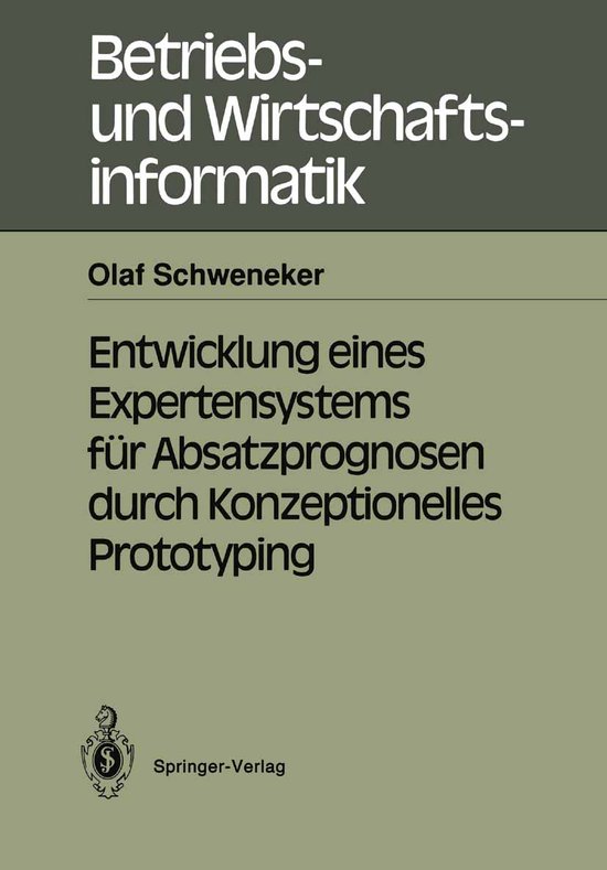 Entwicklung Eines Expertensystems Fa1/4r Absatzprognosen Dur ... - cover