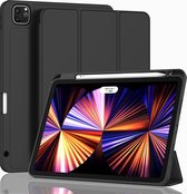 Mobiq Housse Flexible à Trois Volets iPad Pro 11 pouces (2021/2020/2018) | Coque de protection iPad Pro 11 | Couverture pliante en Siliconen | Étui Flex iPad Pro | Coque bumper pare-chocs - Zwart | Noir