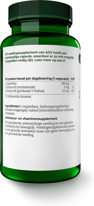 AOV 601 L-tryptofaan 60 vegacaps - 60 vegacaps - Aminzuur - Voedingssupplement - AOV
