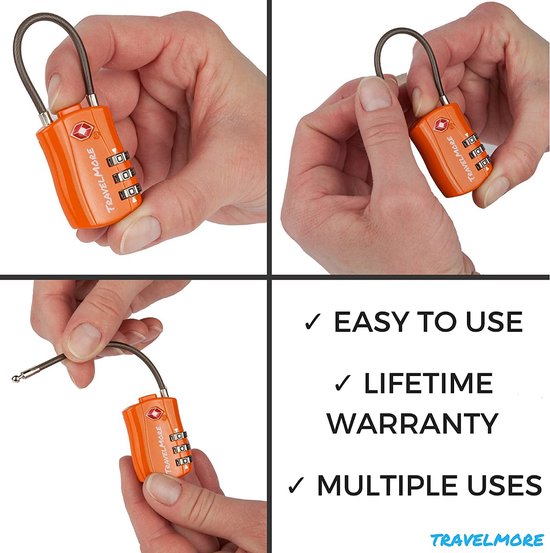 Serrure De Voyage à 3 Cadrans Pour Bagages, Serrure De Porte Simple, Combinaison De Mot De Passe Pour Valise Casier De Gymnastique