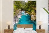 Behang - Fotobehang Water bij de Franz Josef- en Foxgletsjer in Nieuw-Zeeland - Breedte 155 cm x hoogte 240 cm