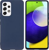iMoshion Hoesje Geschikt voor Samsung Galaxy A53 Hoesje Siliconen - iMoshion Color Backcover - Donkerblauw