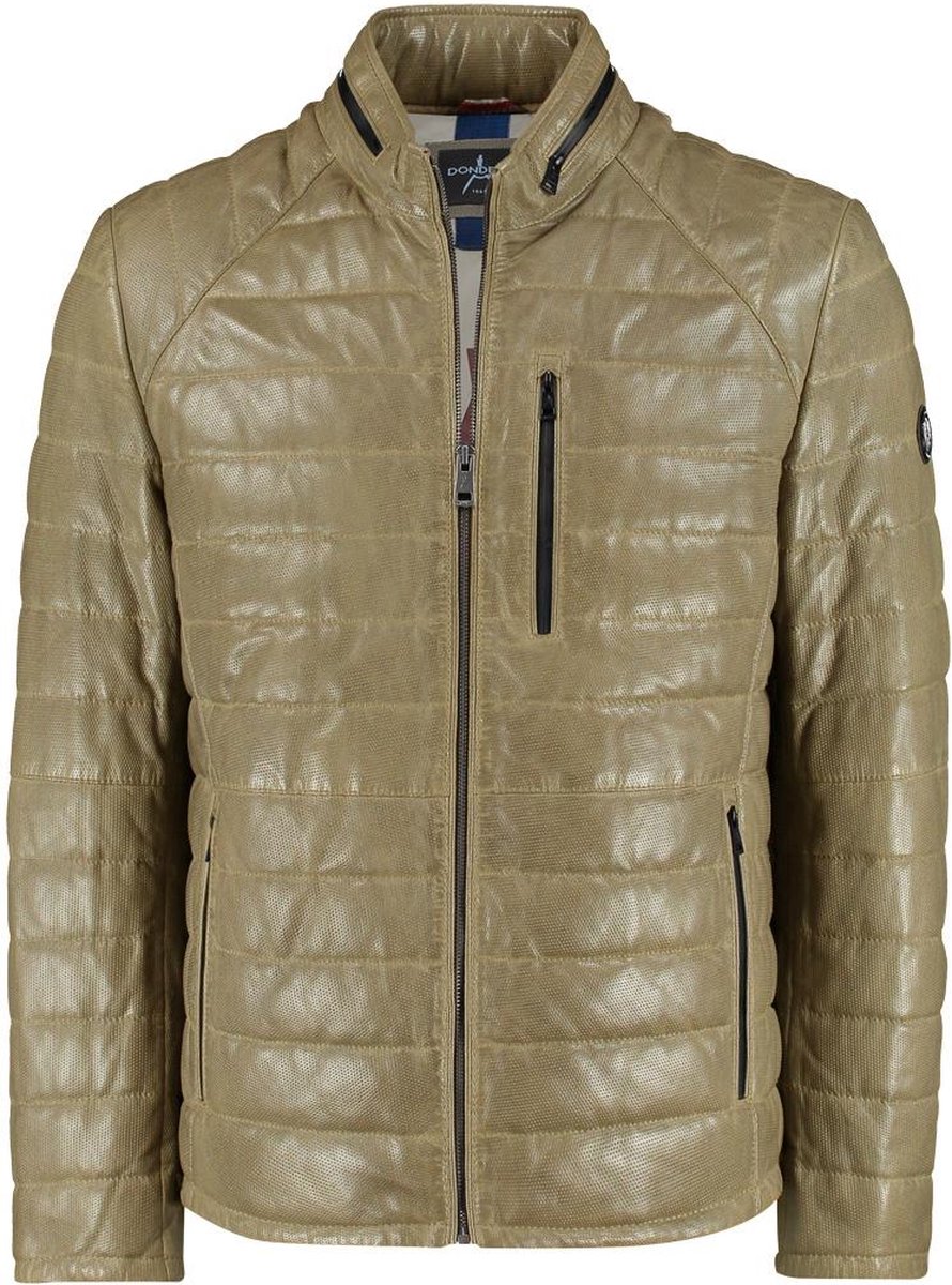 Donders Jas Leather Jacket 52290 623 Dried Herbs Olive Mannen Maat - 56