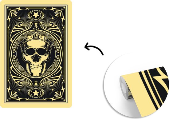 Papier peint photo peint Cartes à jouer - Illustration d'une carte à jouer avec un cri strident largeur 170 cm x hauteur 260 cm - Tirage photo sur papier peint vinyl (disponible en 7 formats) - chambre/séjour/bureau